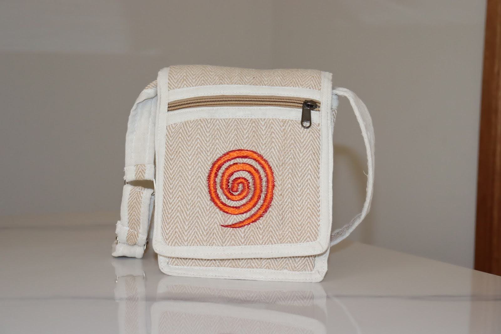 orange Bohemian Woven Crossbody Bag