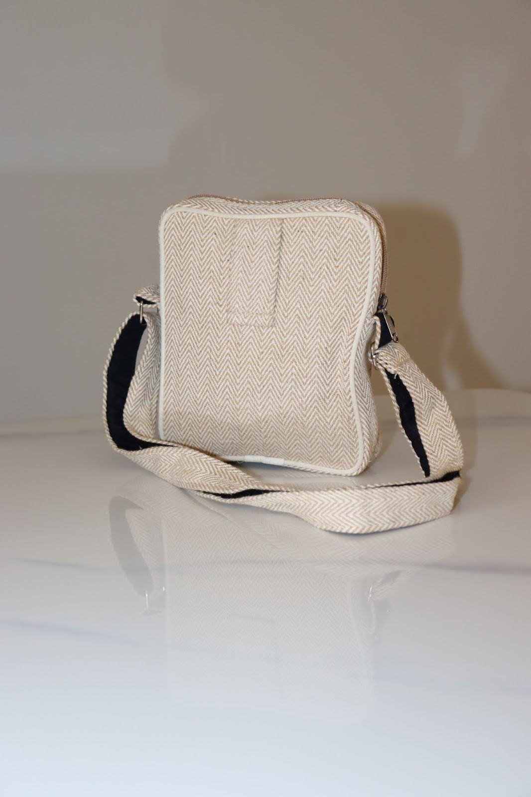 Bohemian Woven Crossbody Bag With Front Pocket