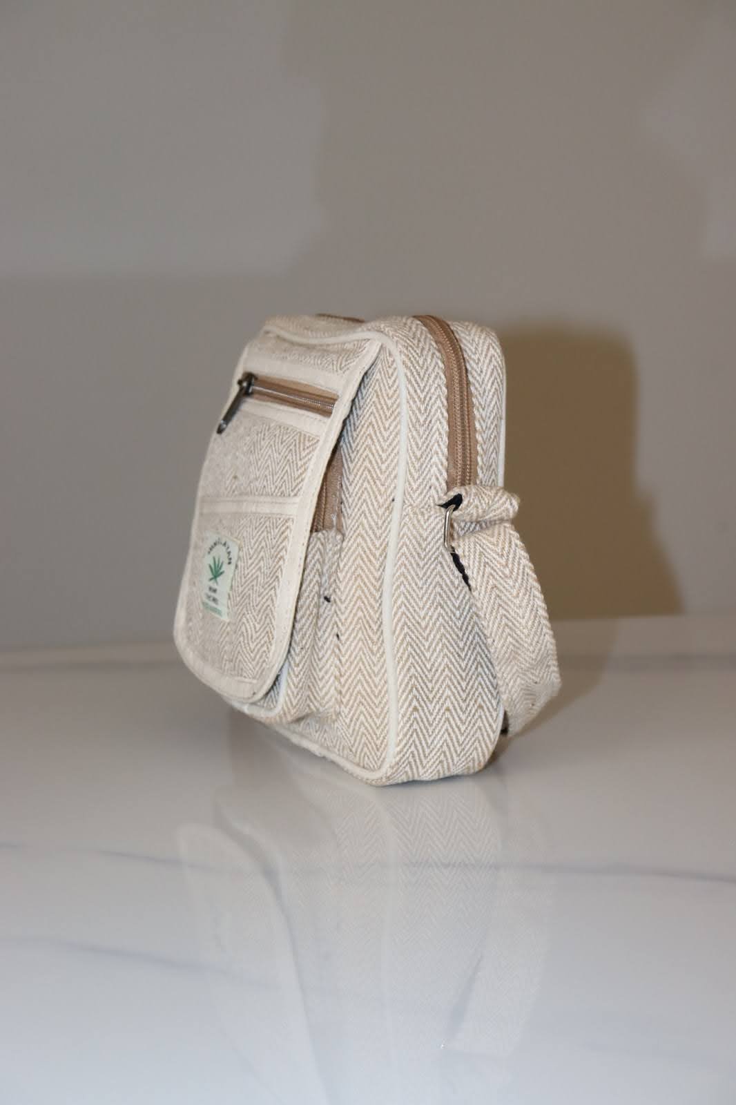 Bohemian Woven Crossbody Bag With Front Pocket