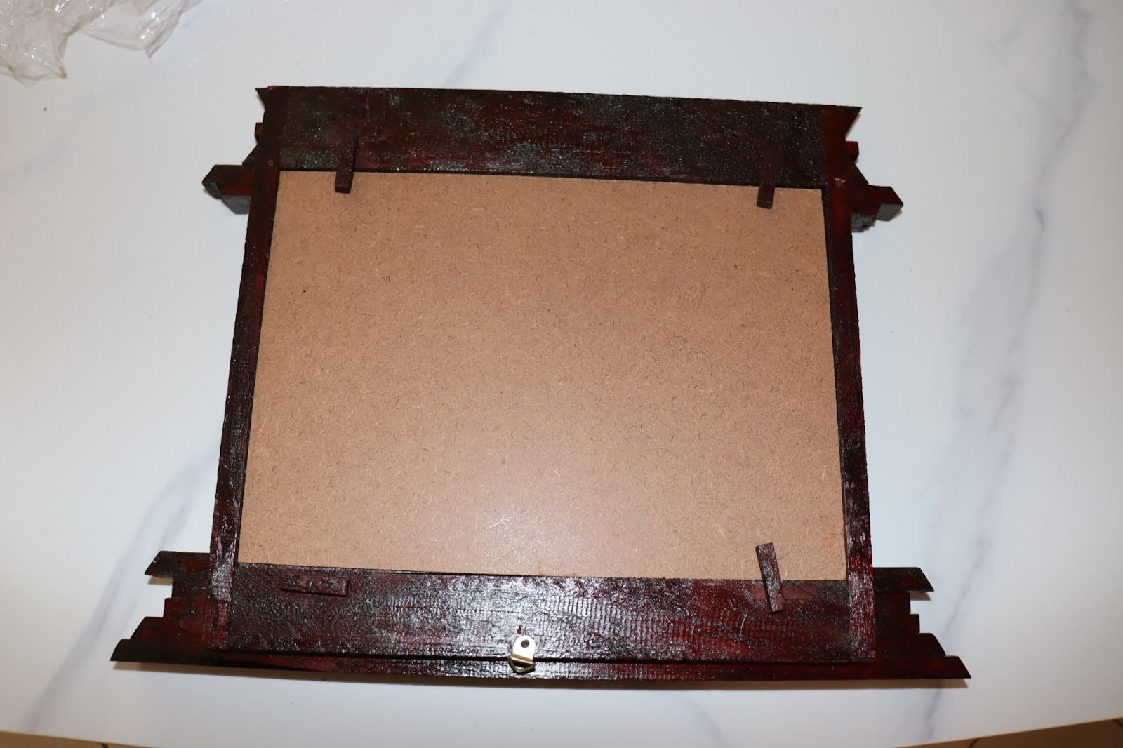 Newari Hand-Carved Wooden Photo Frame – Traditional Window Style (Landscape)