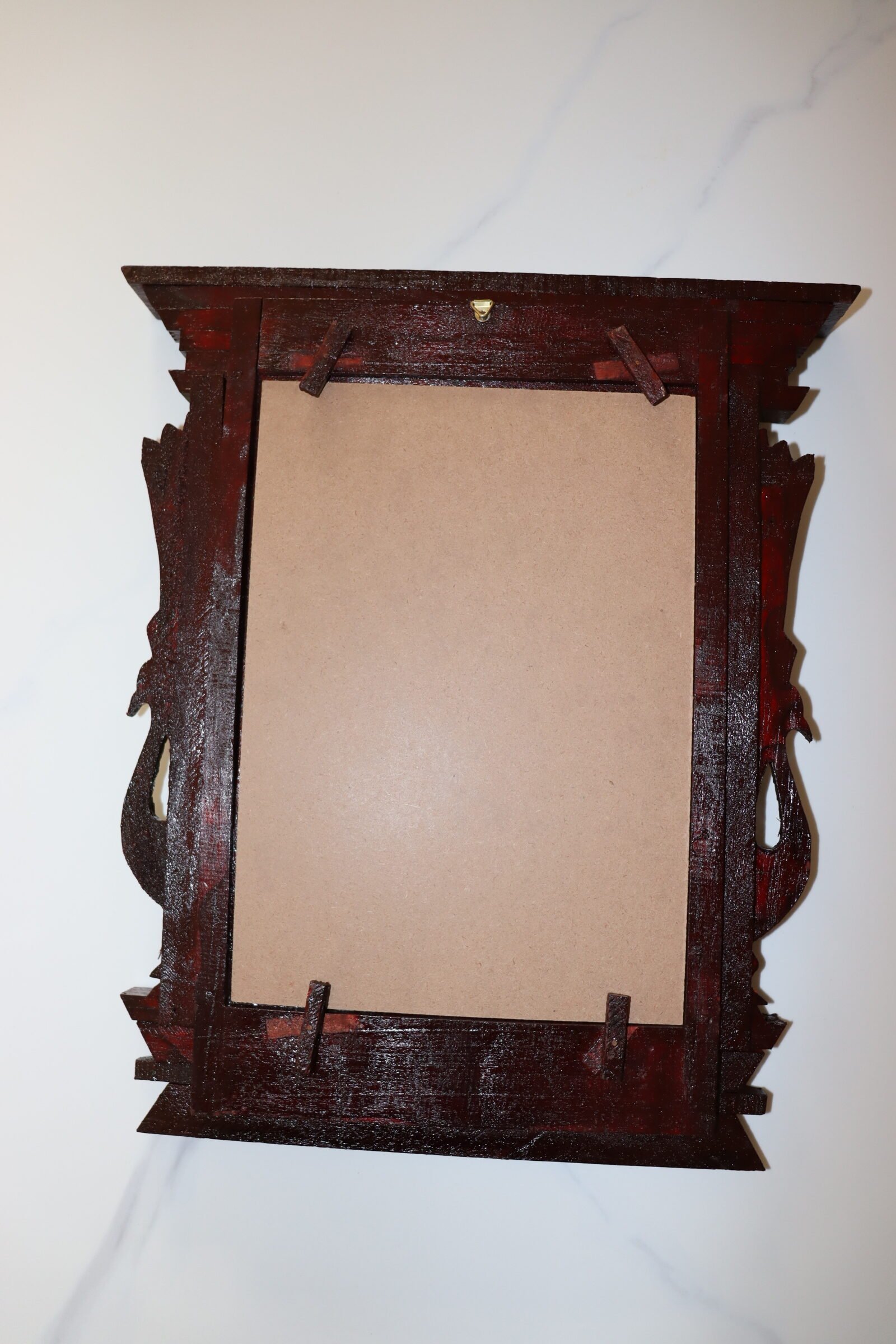 White wood peacock frame (Sahur Kath)