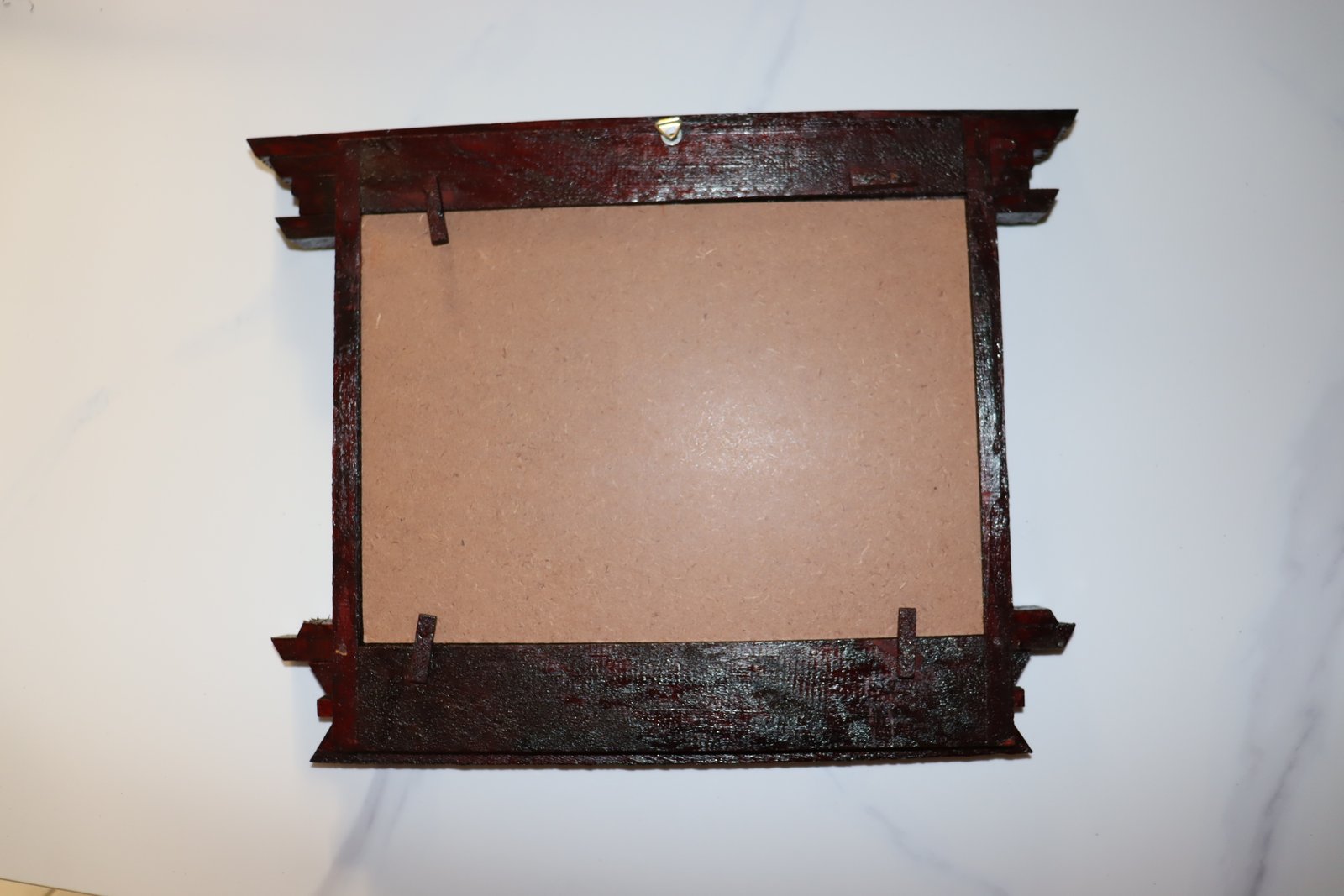 Newari Hand-Carved Wooden Photo Frame – Traditional Window Style (Landscape)